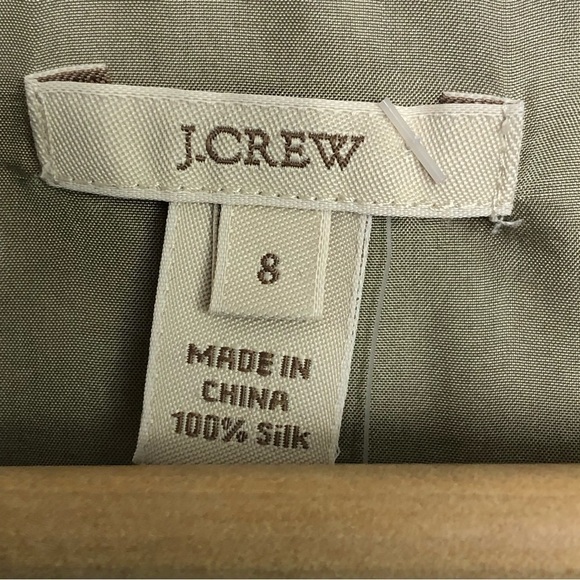 J Crew tan silk blouse - Picture 4 of 9